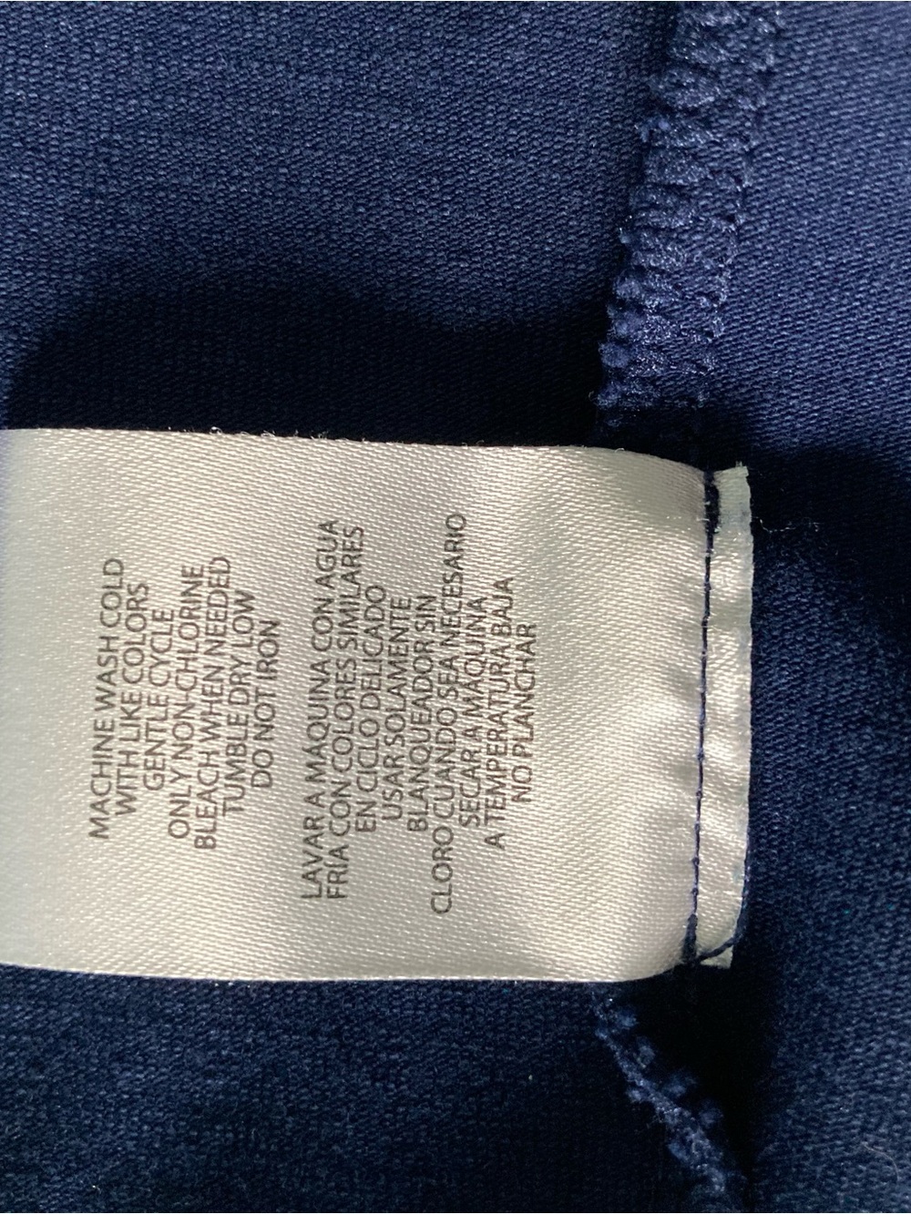 Lands' End NWOT Navy Polka Dot Cropped Capris - Picture 6 of 7